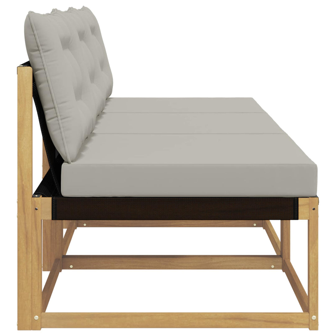 Udendørs Mellem Sofa Massivt Akacietræ Hvid
