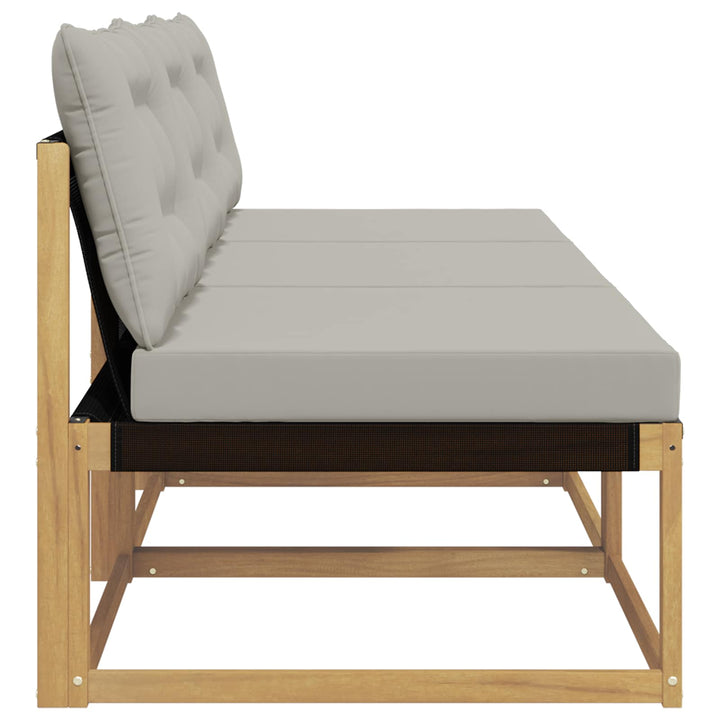 Udendørs Mellem Sofa Massivt Akacietræ Hvid