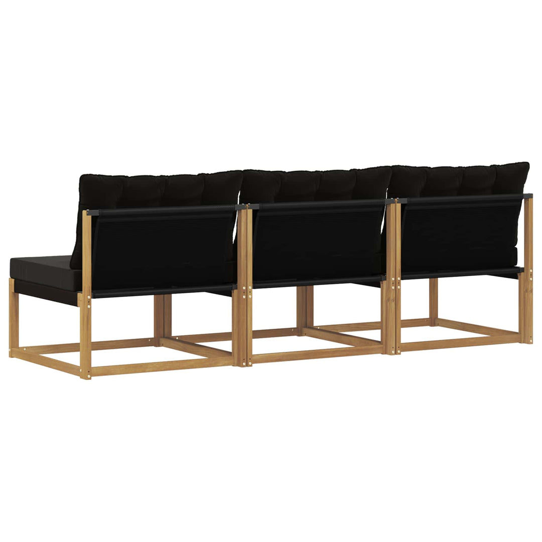 Udendørs Mellem Sofa Massivt Akacietræ Hvid