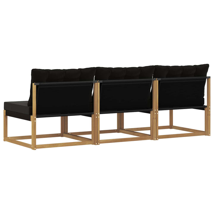 Udendørs Mellem Sofa Massivt Akacietræ Hvid