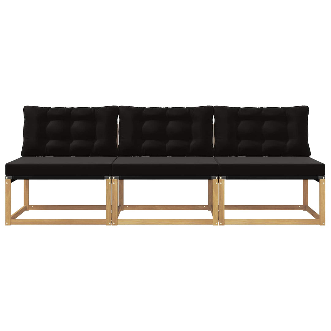 Udendørs Mellem Sofa Massivt Akacietræ Hvid