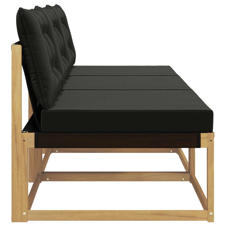Udendørs Mellem Sofa Massivt Akacietræ Hvid