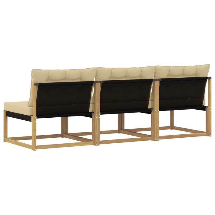 Udendørs Mellem Sofa Massivt Akacietræ Hvid