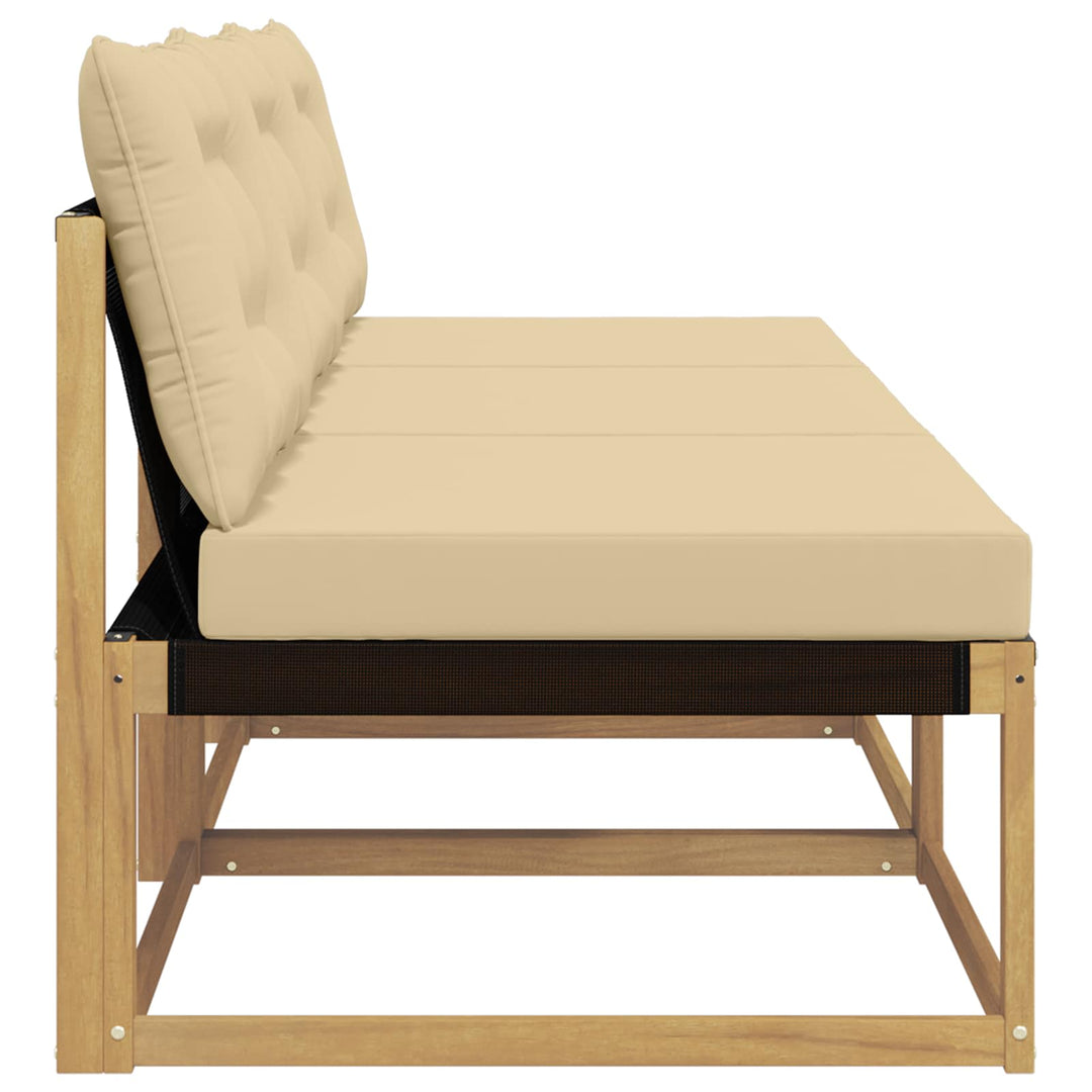 Udendørs Mellem Sofa Massivt Akacietræ Hvid