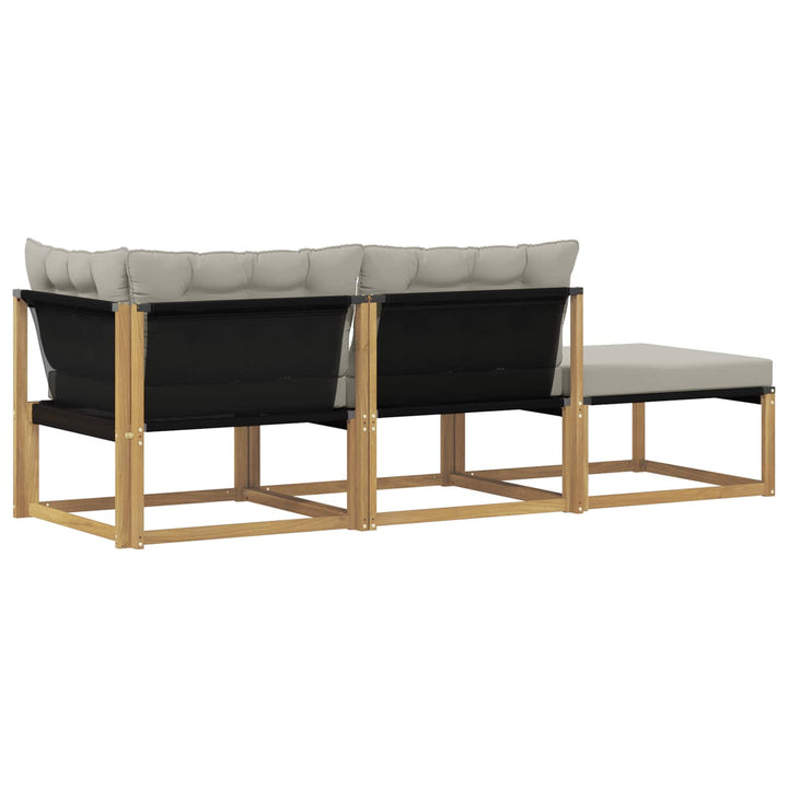 Udendørs sofagruppe med pude Hvid og lysegrå 241,5 x 83 x 73 cm