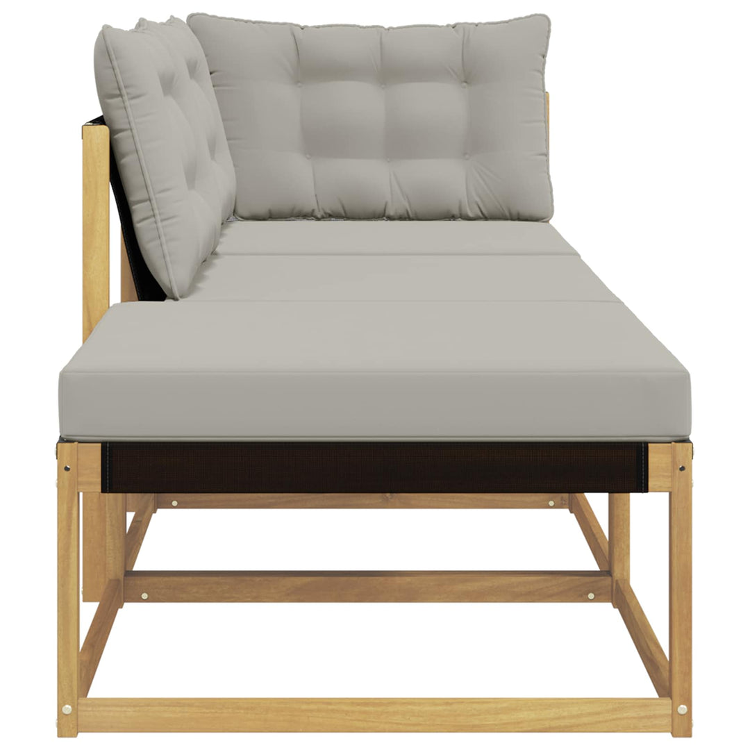 Udendørs sofagruppe med pude Hvid og lysegrå 241,5 x 83 x 73 cm
