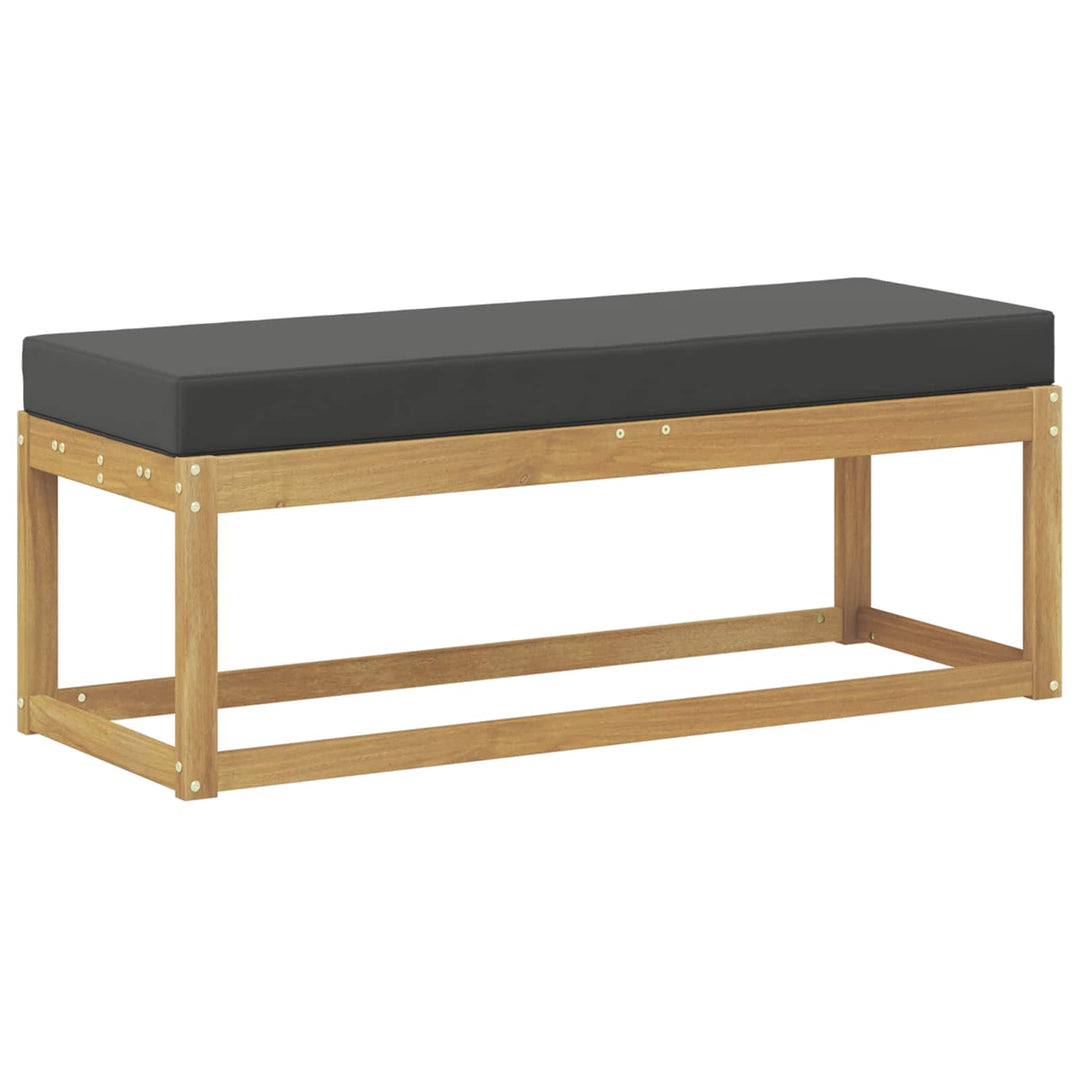 Udendørs Skammel Bænk Hvid 115 x 43 x 45 cm Massivt Akacietræ