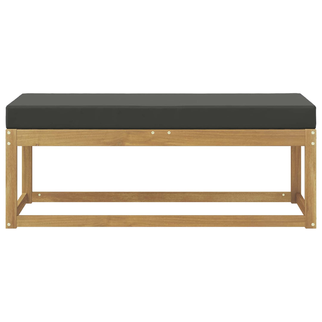 Udendørs Skammel Bænk Hvid 115 x 43 x 45 cm Massivt Akacietræ