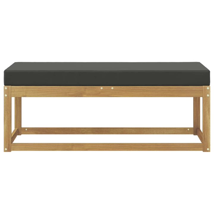 Udendørs Skammel Bænk Hvid 115 x 43 x 45 cm Massivt Akacietræ