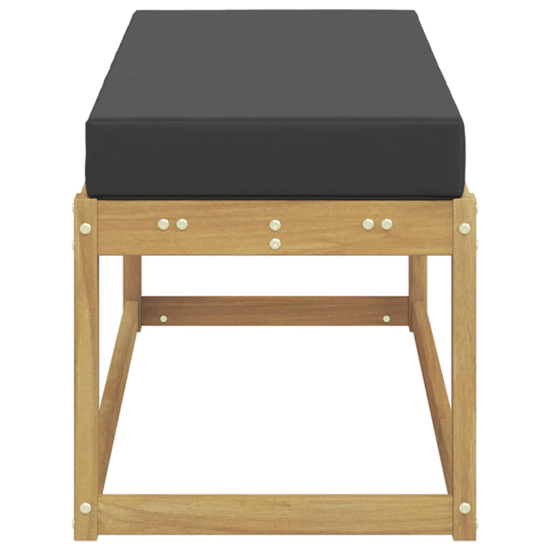 Udendørs Skammel Bænk Hvid 115 x 43 x 45 cm Massivt Akacietræ