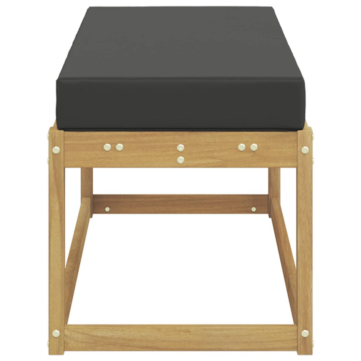 Udendørs Skammel Bænk Hvid 115 x 43 x 45 cm Massivt Akacietræ