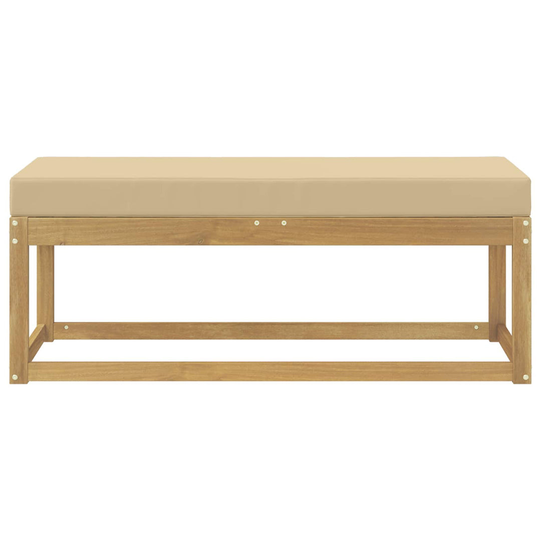 Udendørs Skammel Bænk Hvid 115 x 43 x 45 cm Massivt Akacietræ