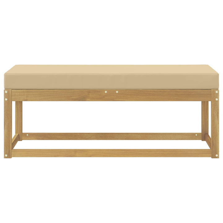 Udendørs Skammel Bænk Hvid 115 x 43 x 45 cm Massivt Akacietræ