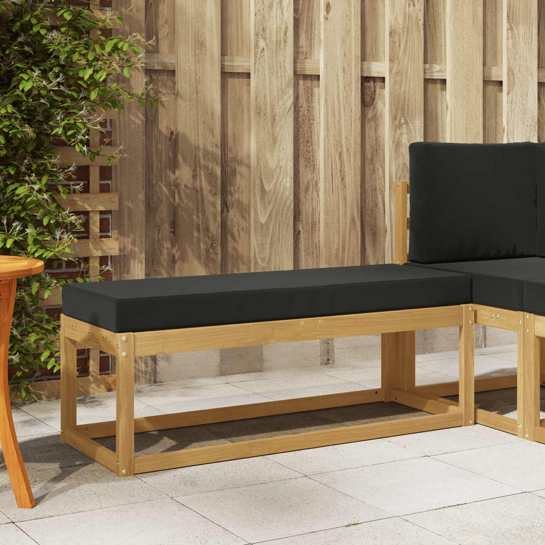 Udendørs Skammel Bænk Hvid 115 x 43 x 45 cm Massivt Akacietræ