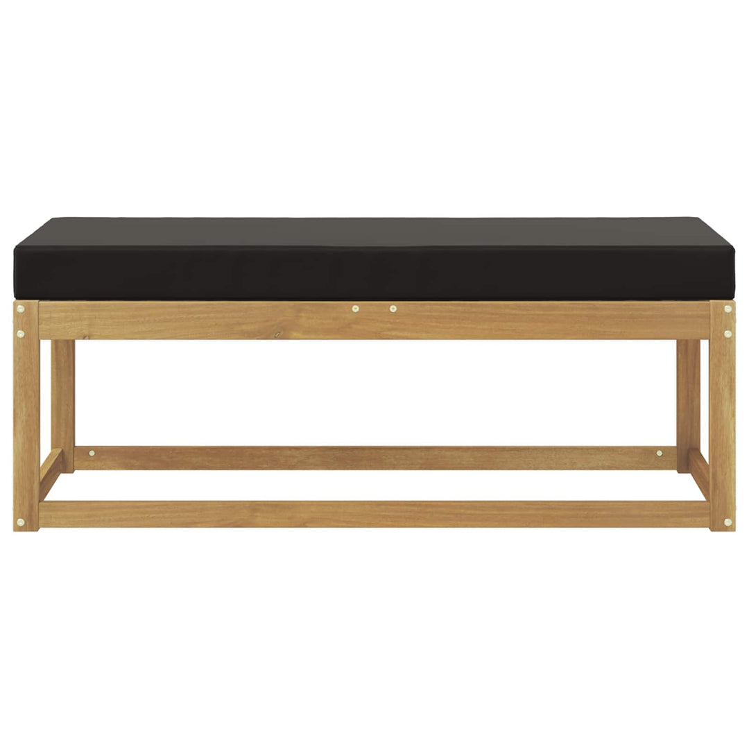 Udendørs Skammel Bænk Hvid 115 x 43 x 45 cm Massivt Akacietræ