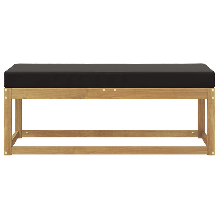 Udendørs Skammel Bænk Hvid 115 x 43 x 45 cm Massivt Akacietræ