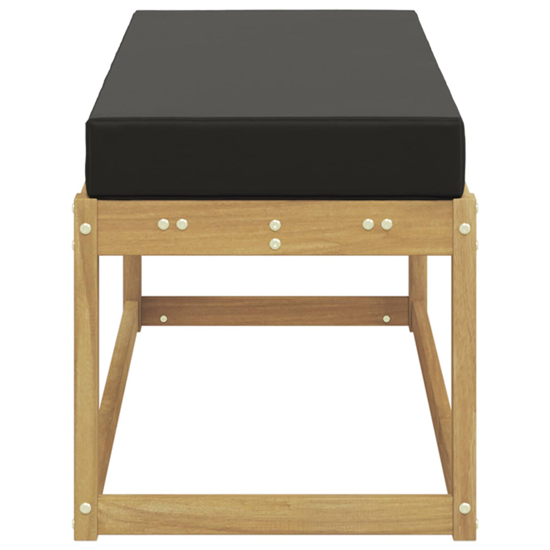 Udendørs Skammel Bænk Hvid 115 x 43 x 45 cm Massivt Akacietræ