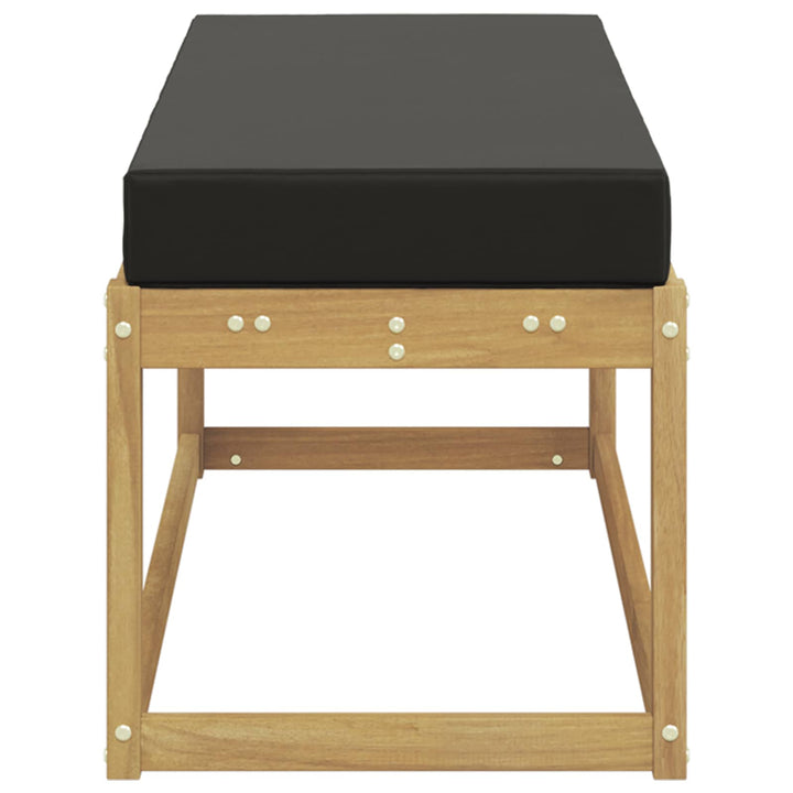 Udendørs Skammel Bænk Hvid 115 x 43 x 45 cm Massivt Akacietræ