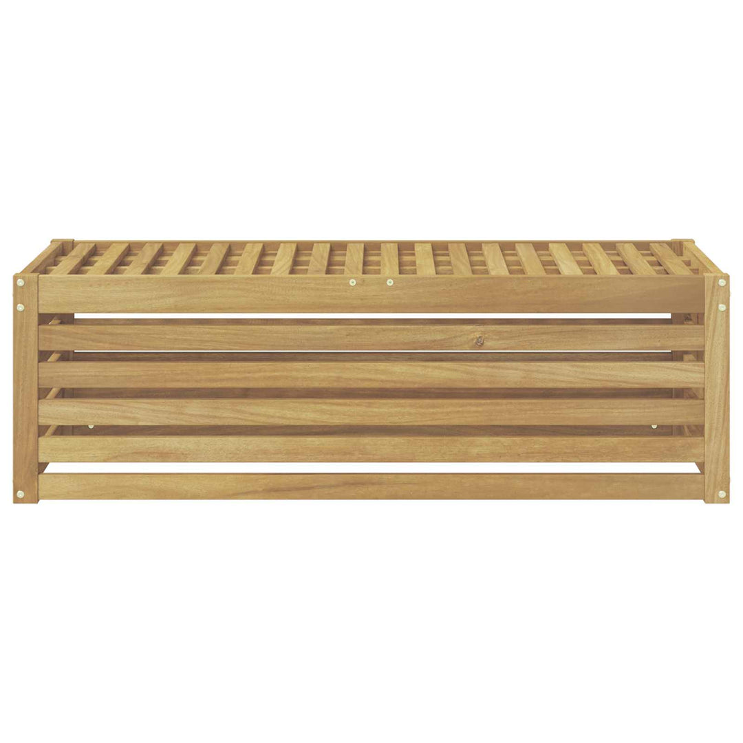 Udendørs Skammel Bænk Hvid 115 x 43 x 37 cm Massivt Akacietræ