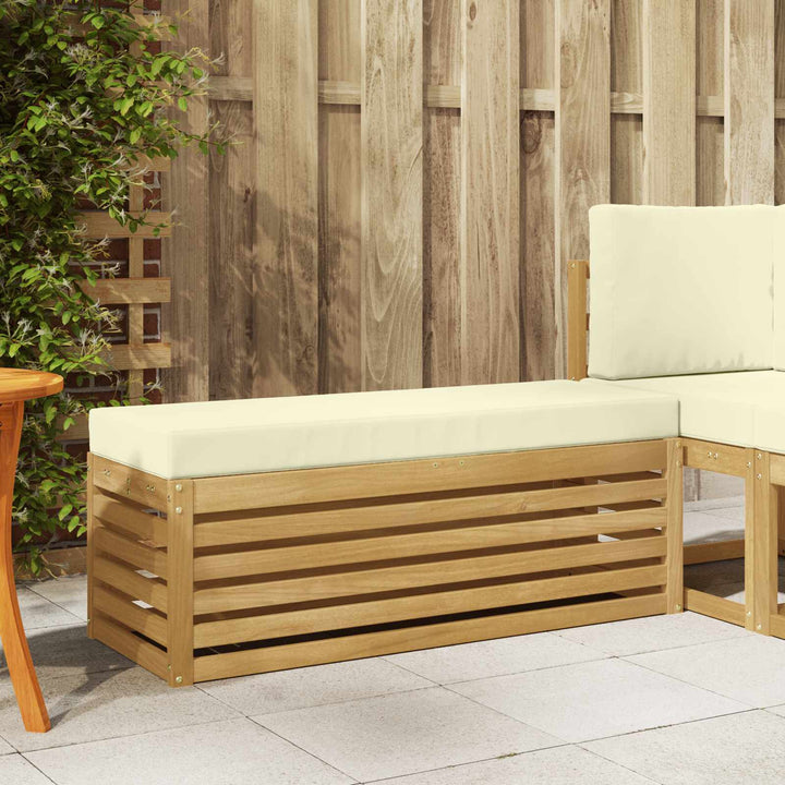 Udendørs sofagruppe Hvid og cremefarvet 115 x 43 x 45 cm