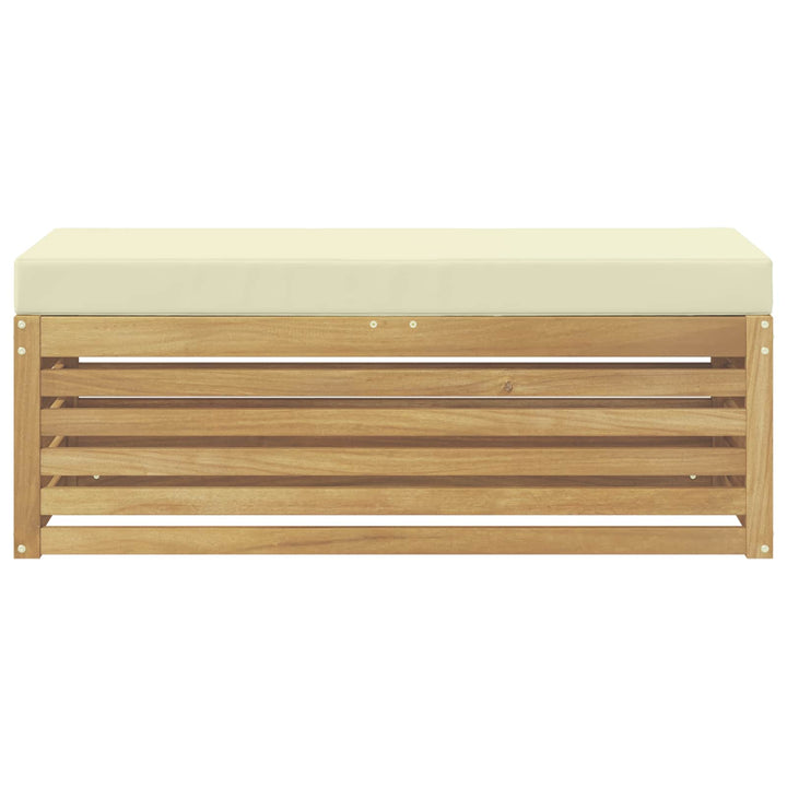 Udendørs sofagruppe Hvid og cremefarvet 115 x 43 x 45 cm