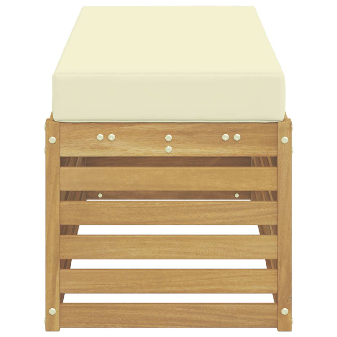 Udendørs sofagruppe Hvid og cremefarvet 115 x 43 x 45 cm