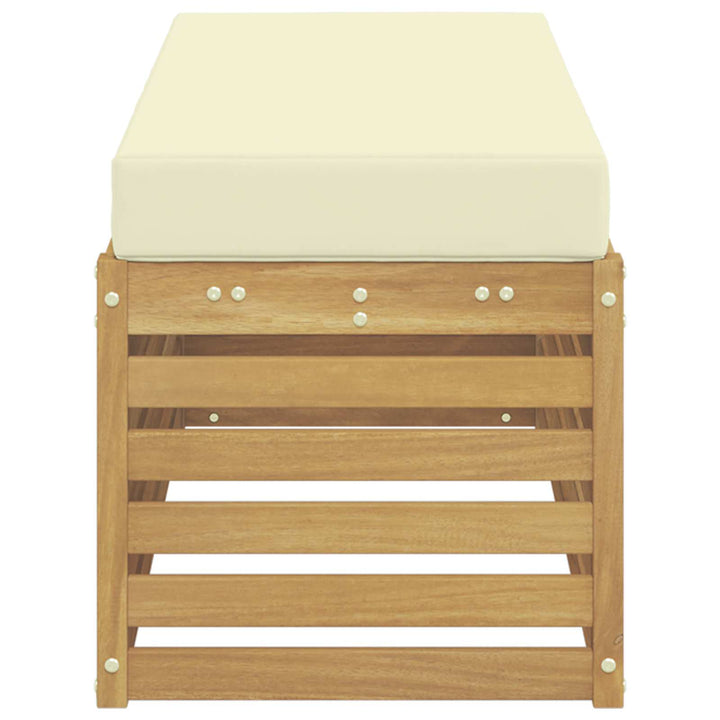 Udendørs sofagruppe Hvid og cremefarvet 115 x 43 x 45 cm