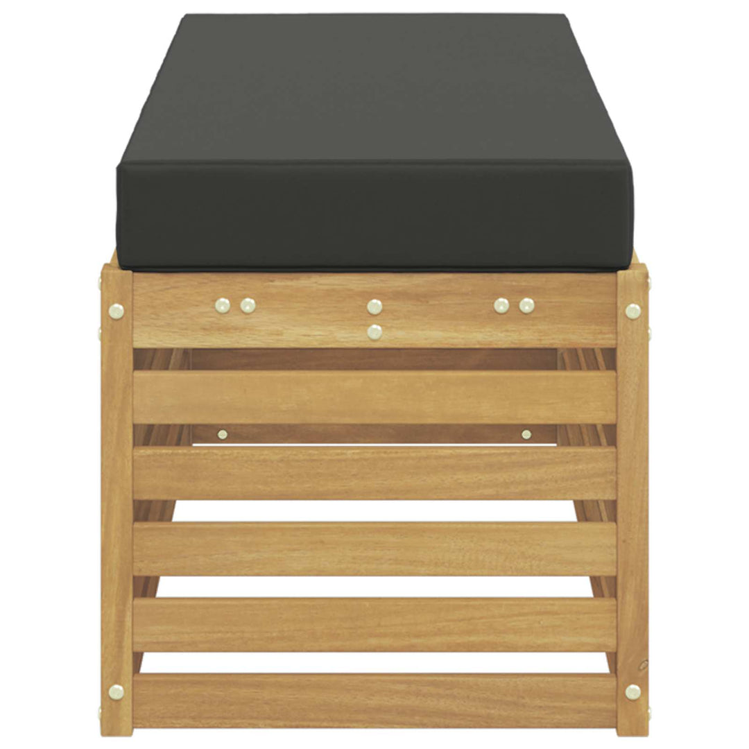 Udendørs sofagruppe Hvid og antracit 115 x 43 x 45 cm