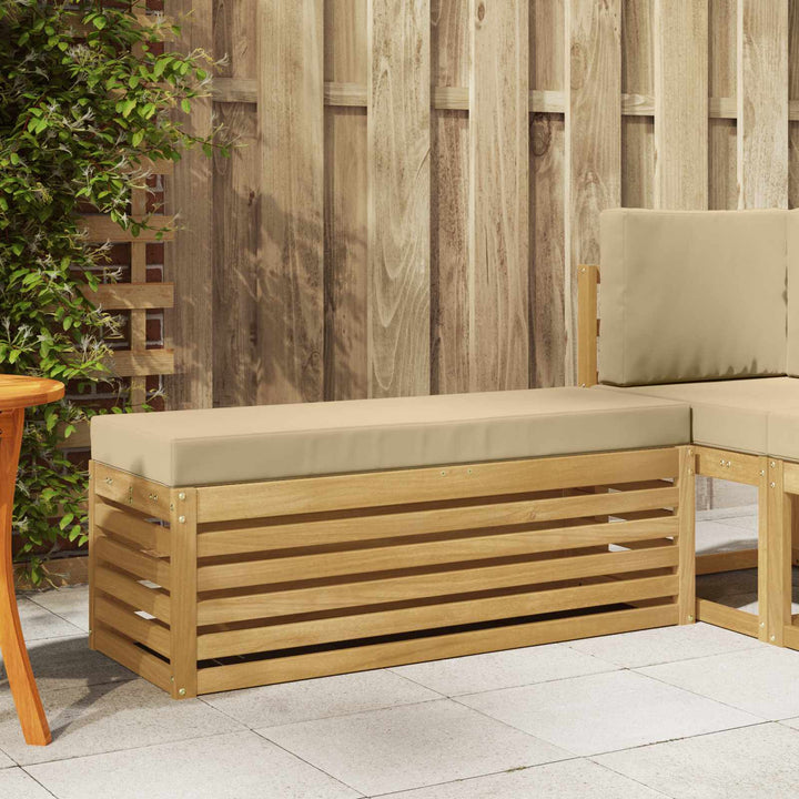 Udendørs Skammel Bænk Hvid 115 x 43 x 45 cm Massivt Akacietræ