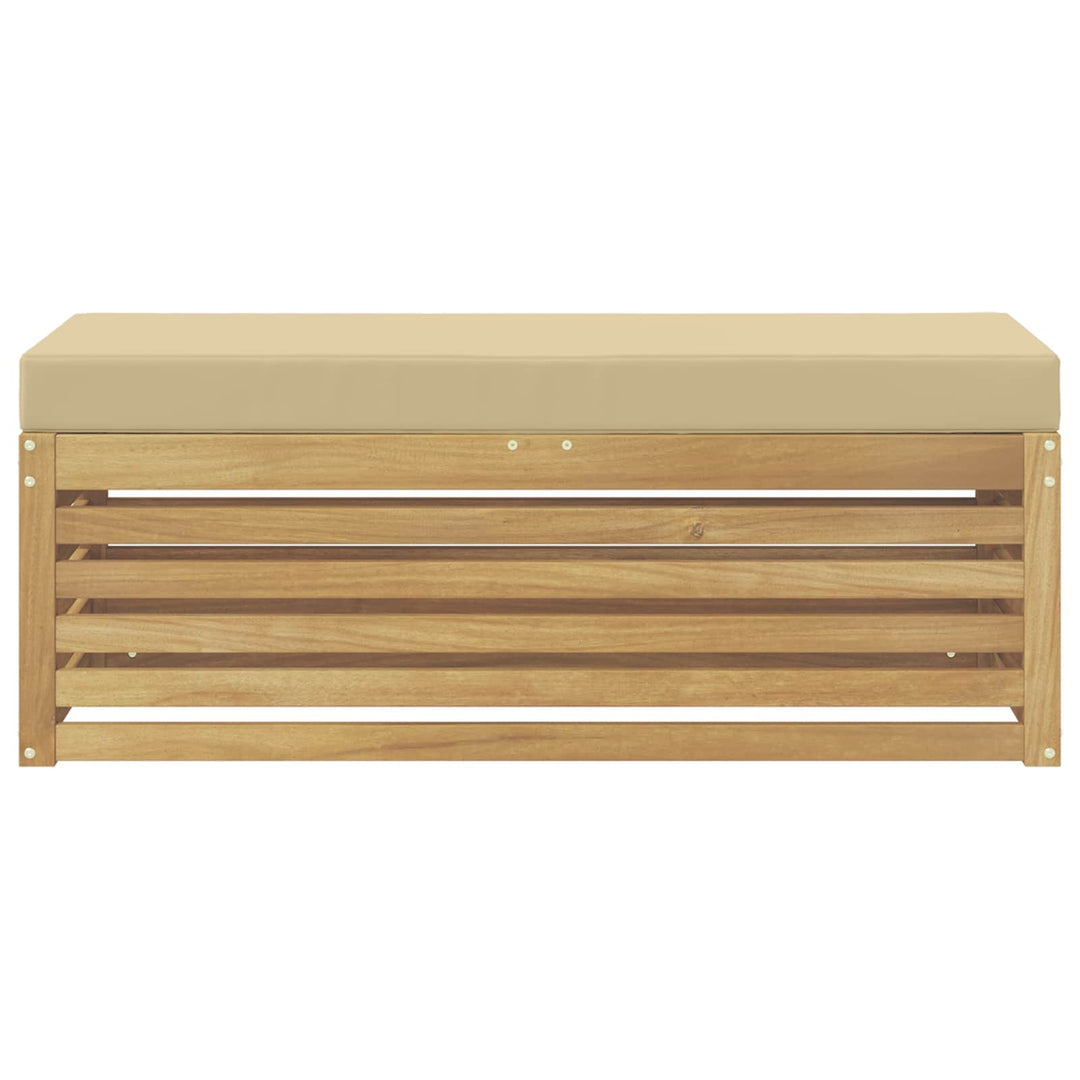 Udendørs Skammel Bænk Hvid 115 x 43 x 45 cm Massivt Akacietræ