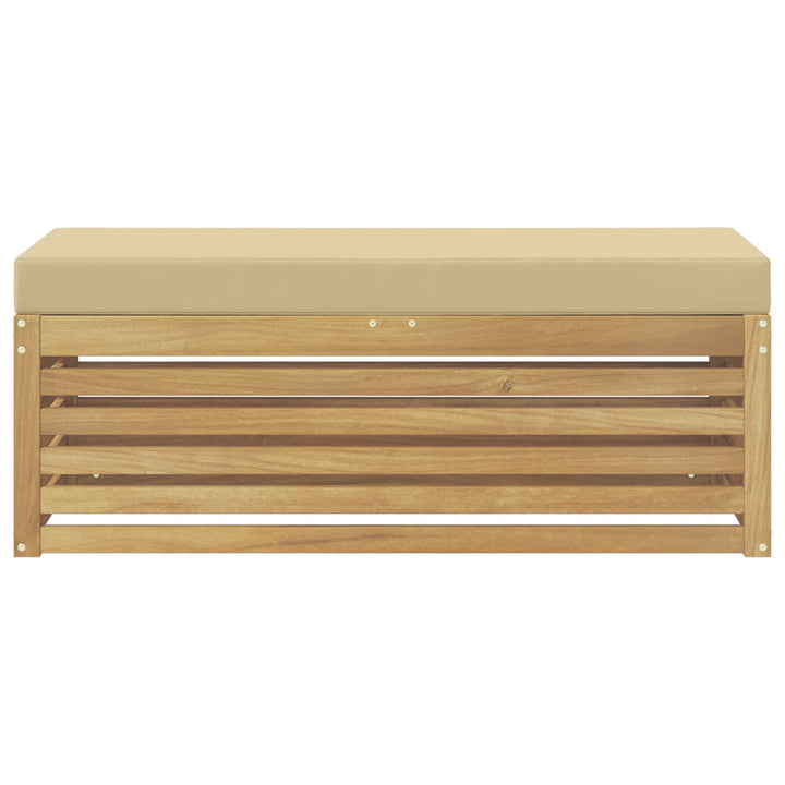 Udendørs Skammel Bænk Hvid 115 x 43 x 45 cm Massivt Akacietræ