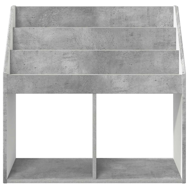 Børnebogreol Beton Grå 72,5 x 29,5 x 69 cm Konstrueret træ