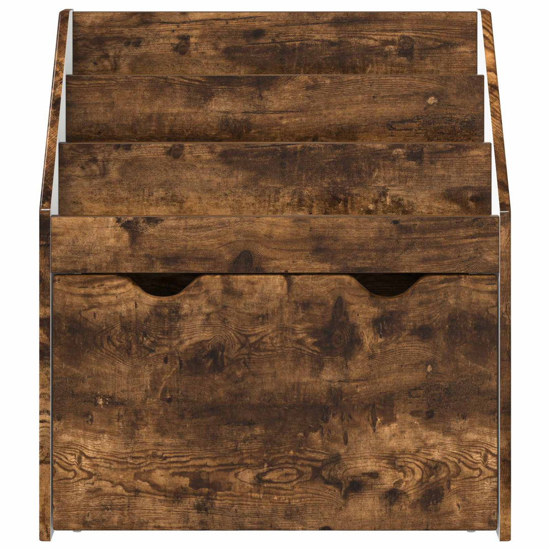 Børnebogreol Røget eg 60 x 29,5 x 69 cm Konstrueret træ