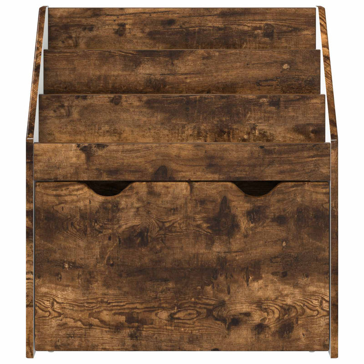 Børnebogreol Røget eg 60 x 29,5 x 69 cm Konstrueret træ