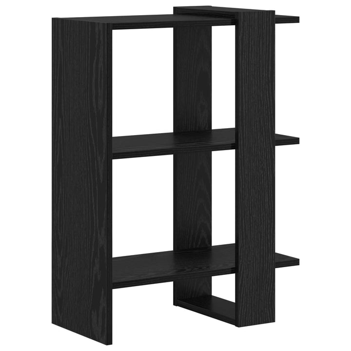 Bogreol 2 niveauer 52 x 25 x 71,5 cm Konstrueret træ Sort eg