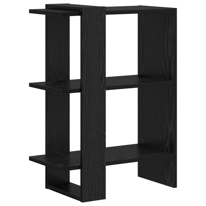 Bogreol 2 niveauer 52 x 25 x 71,5 cm Konstrueret træ Sort eg