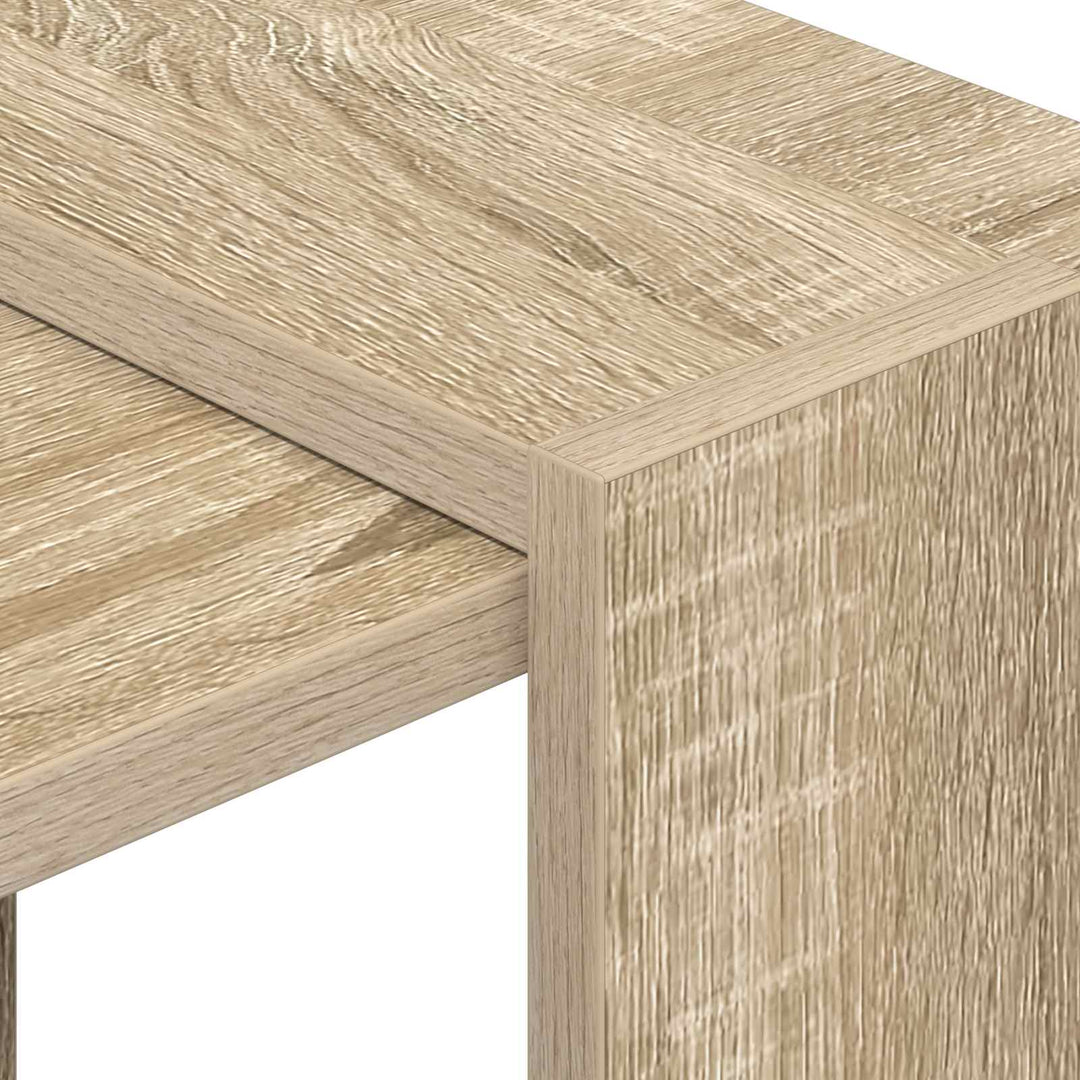 Bogreol 2 niveauer 52 x 25 x 71,5 cm Konstrueret træ Sonoma eg