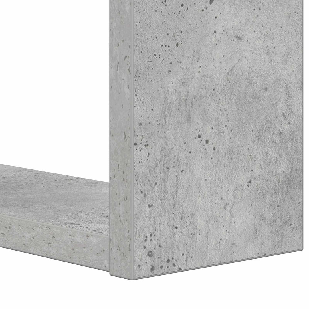 Bogreol 2 niveauer 52 x 25 x 71,5 cm Konstrueret træ Beton Grå