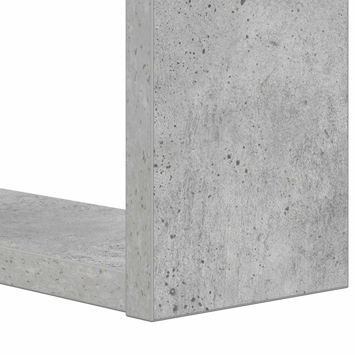 Bogreol 2 niveauer 52 x 25 x 71,5 cm Konstrueret træ Beton Grå