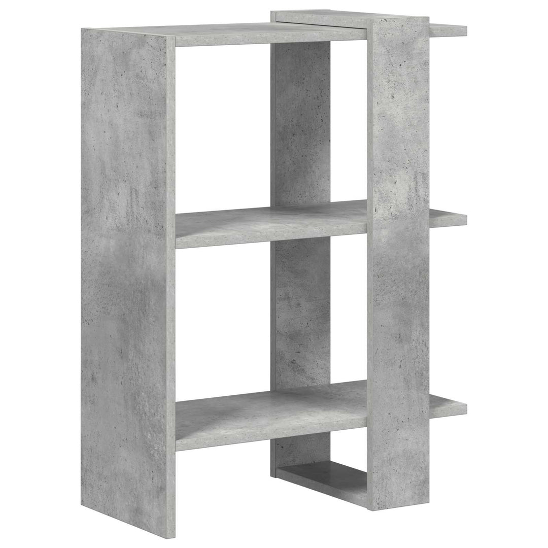 Bogreol 2 niveauer 52 x 25 x 71,5 cm Konstrueret træ Beton Grå