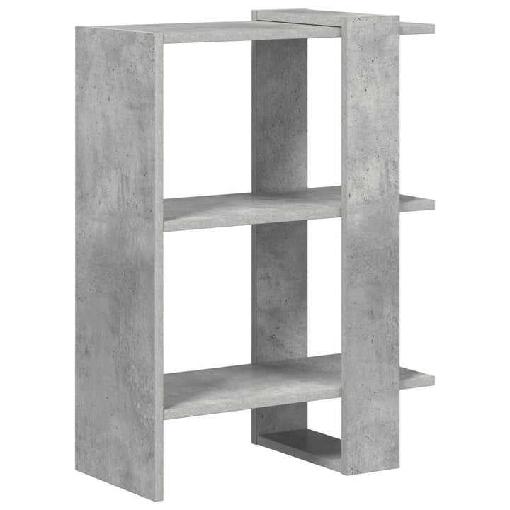 Bogreol 2 niveauer 52 x 25 x 71,5 cm Konstrueret træ Beton Grå