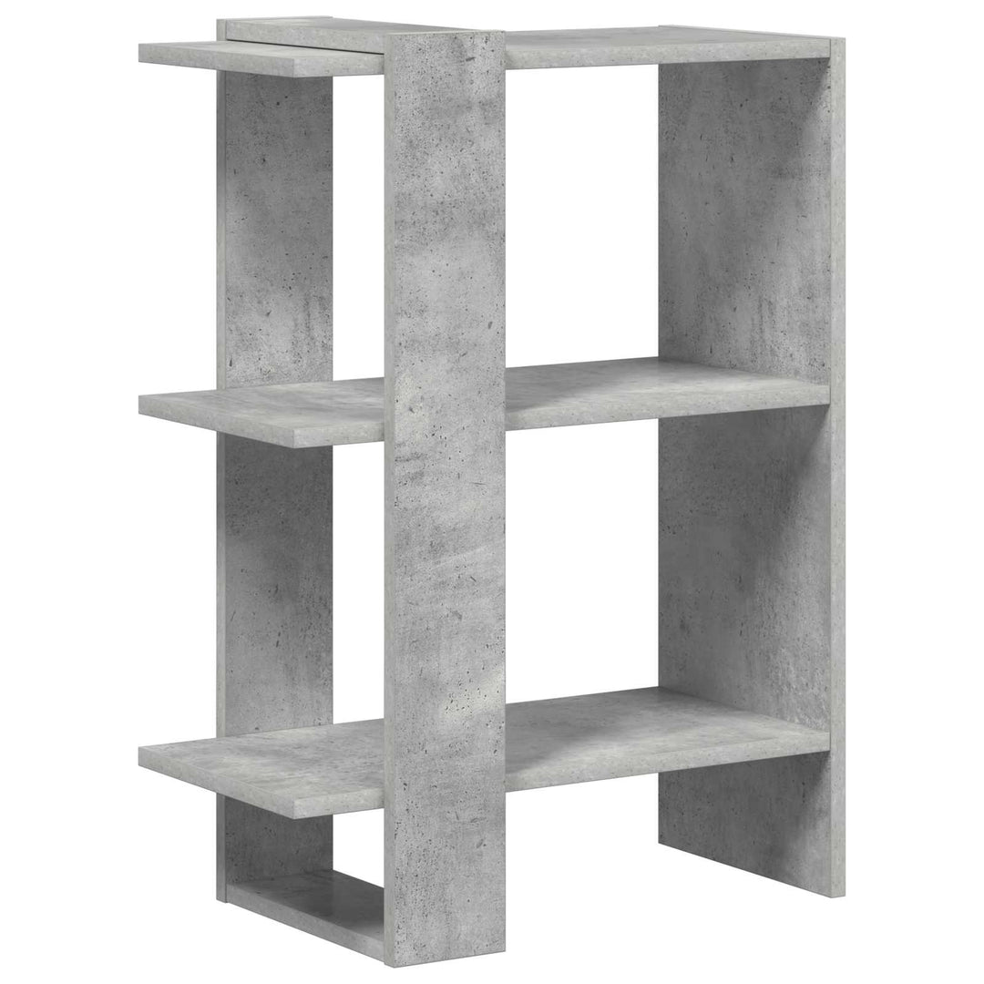 Bogreol 2 niveauer 52 x 25 x 71,5 cm Konstrueret træ Beton Grå