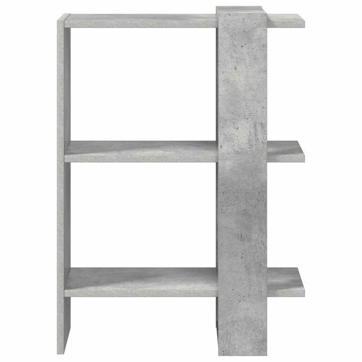 Bogreol 2 niveauer 52 x 25 x 71,5 cm Konstrueret træ Beton Grå