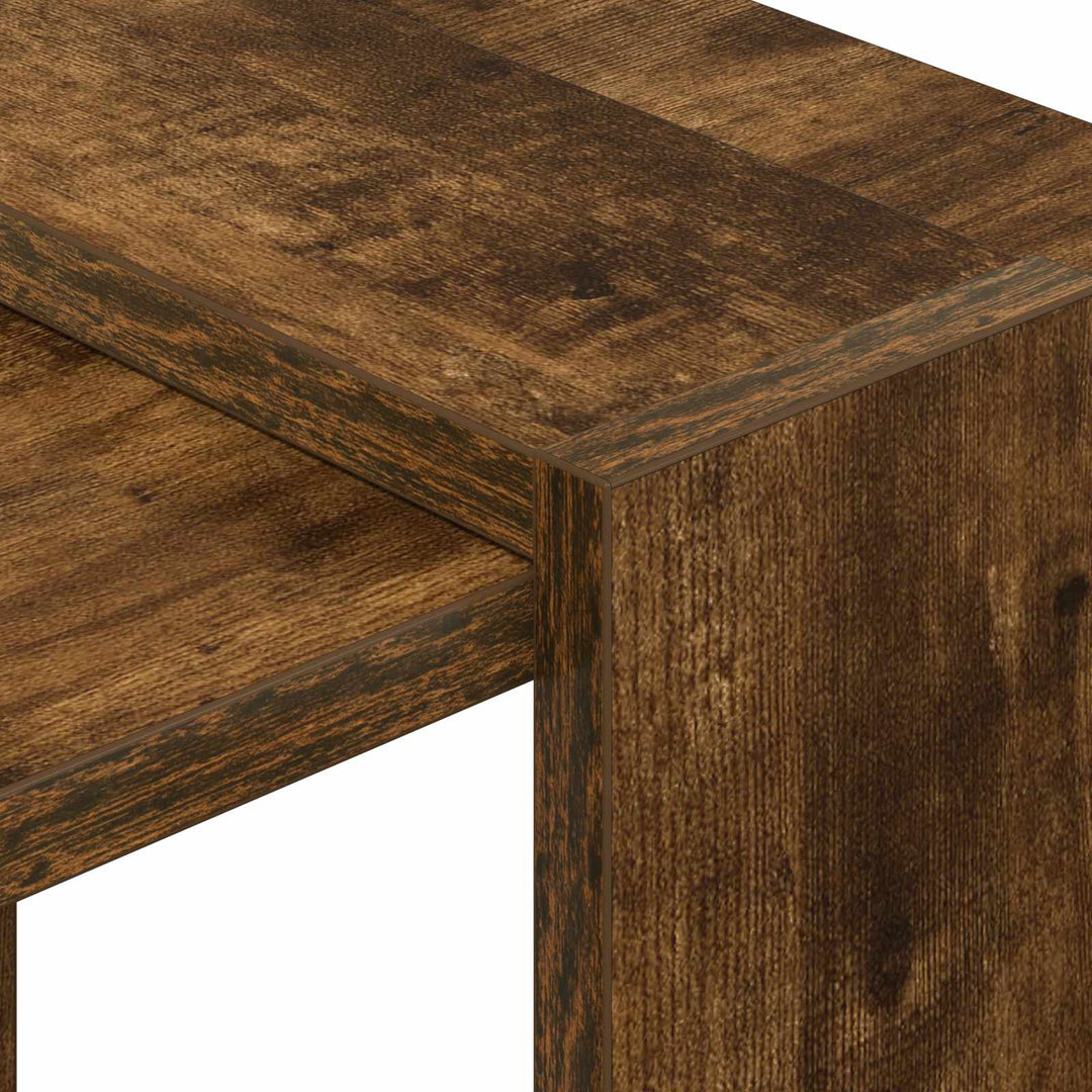 Bogreol Røget eg 52 x 25 x 71,5 cm Konstrueret træ