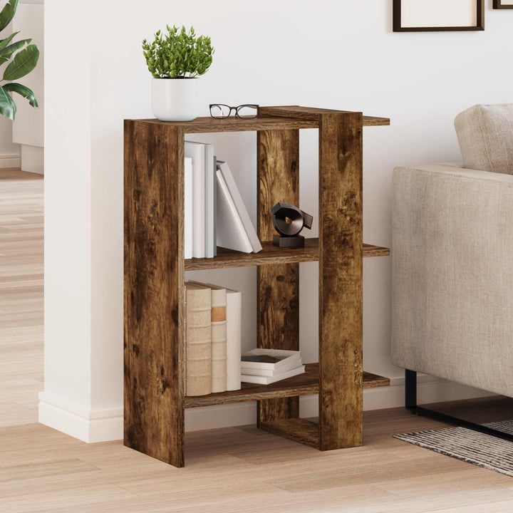 Bogreol Røget eg 52 x 25 x 71,5 cm Konstrueret træ