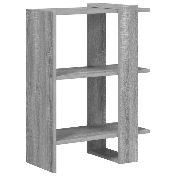 Bogreol 2 niveauer 52 x 25 x 71,5 cm Konstrueret træ Grå Sonoma