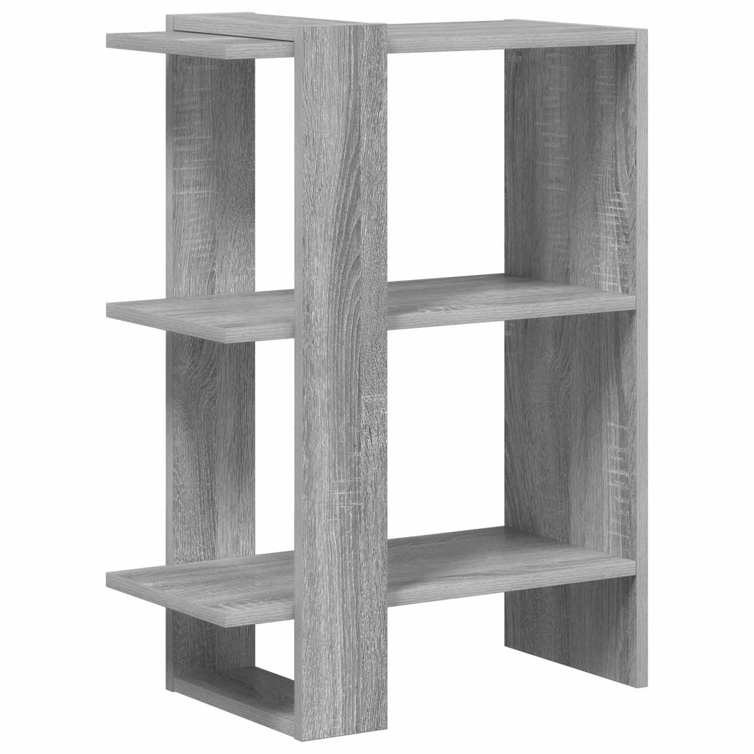 Bogreol 2 niveauer 52 x 25 x 71,5 cm Konstrueret træ Grå Sonoma