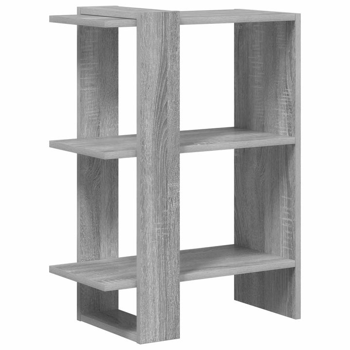 Bogreol 2 niveauer 52 x 25 x 71,5 cm Konstrueret træ Grå Sonoma