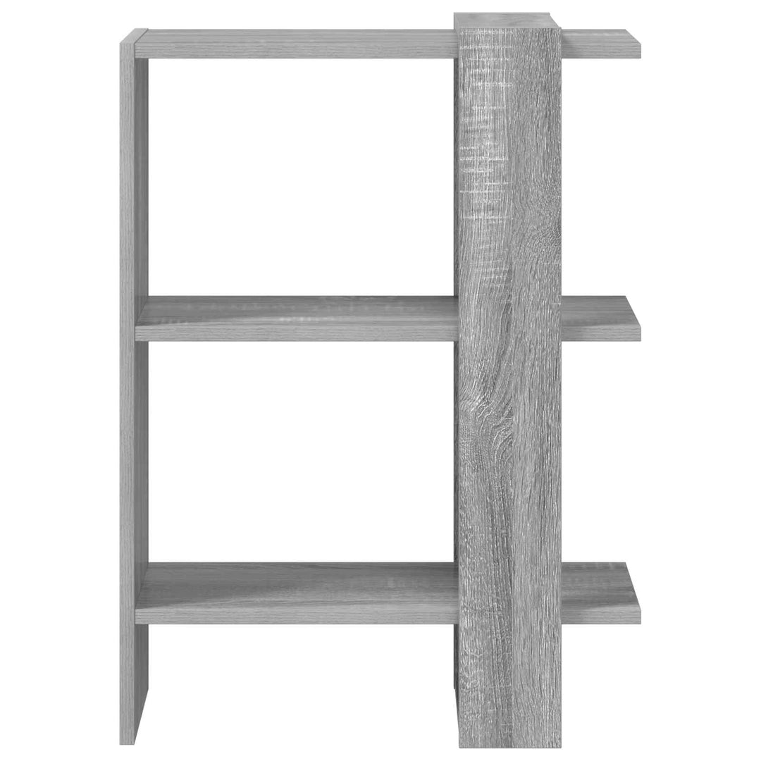Bogreol 2 niveauer 52 x 25 x 71,5 cm Konstrueret træ Grå Sonoma