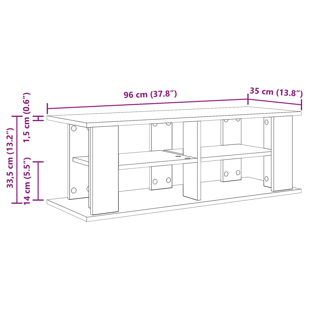 TV stand Grå Sonoma 96 x 35 x 33,5 cm
